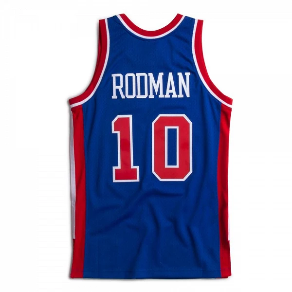 Camiseta Dennis Rodman con Detroit Pistons 1988 Swingman Azul