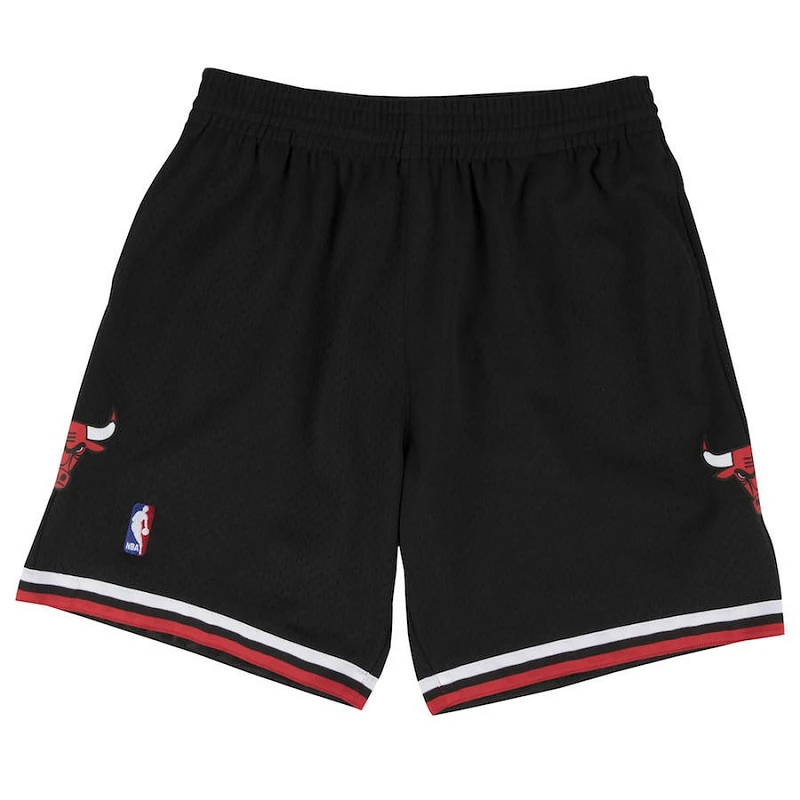 Pantalon corto de baloncesto NBA Chicago Bulls negro 1997-98 frontal