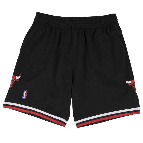 Pantalon corto de baloncesto NBA Chicago Bulls negro 1997-98 frontal