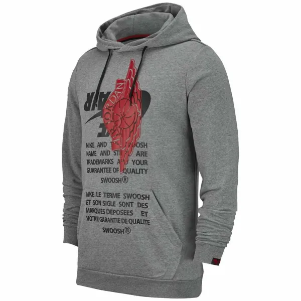 SUDADERA NIKE AIR JORDAN CLASSIC PULLOVER GREY