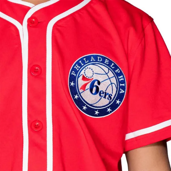CAMISA NEW ERA PHILADELPHIA SIXERS PIPING BUTTON UP 76ERS