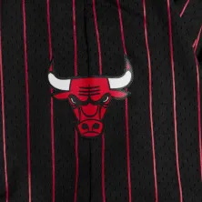 Short Chicago Bulls NBA retro swingman 1996 negro alternate detalle