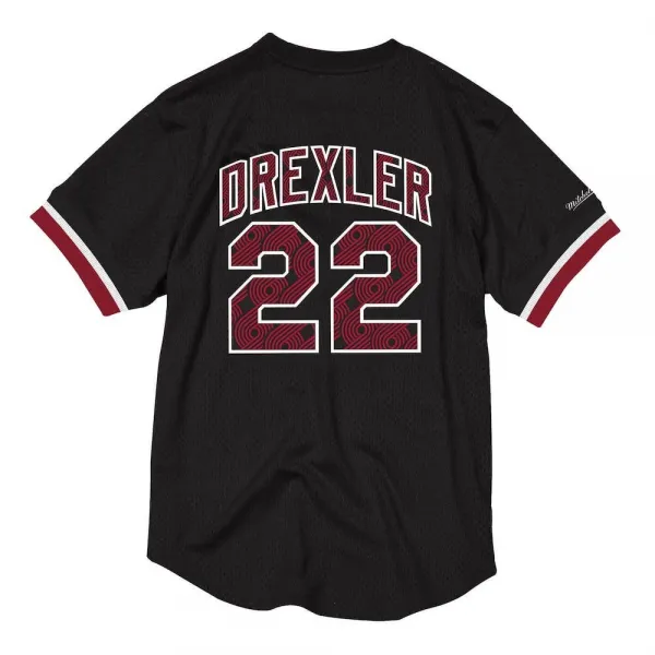 CAMISETA CLYDE DREXLER PORTLAND TRAIL BLAZERS MESH CREWNECK N&N