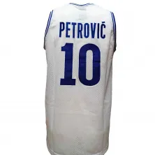 Camiseta baloncesto Drazen Petrovic Cibona blanca y bordada 2