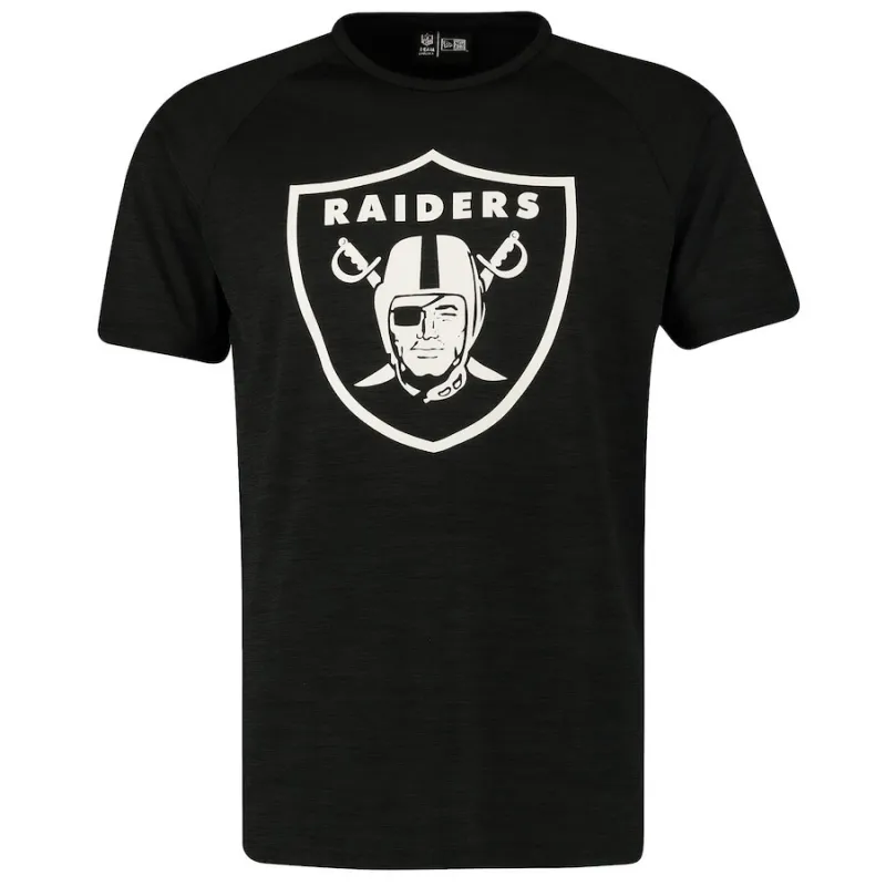 CAMISETA NEW ERA OAKLAND RAIDERS NFL ENGINEERED RAGLAN - NEGRA