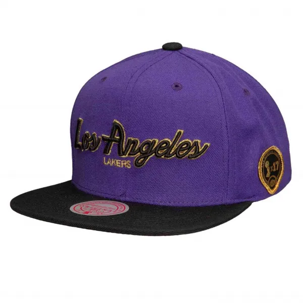 Gorra plana Los Angeles Lakers City Champ de Mitchell and Ness