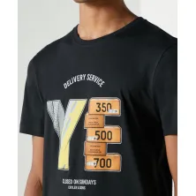 CAMISETA CAYLER AND SONS YIB-DELIVERY, NEGRA