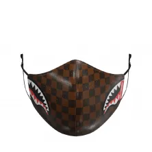 MASCARILLA SPRAYGROUND SHARK IN PARIS BROWN "PVC FASHION MASK"