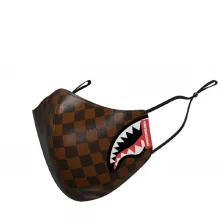 MASCARILLA SPRAYGROUND SHARK IN PARIS BROWN "PVC FASHION MASK"
