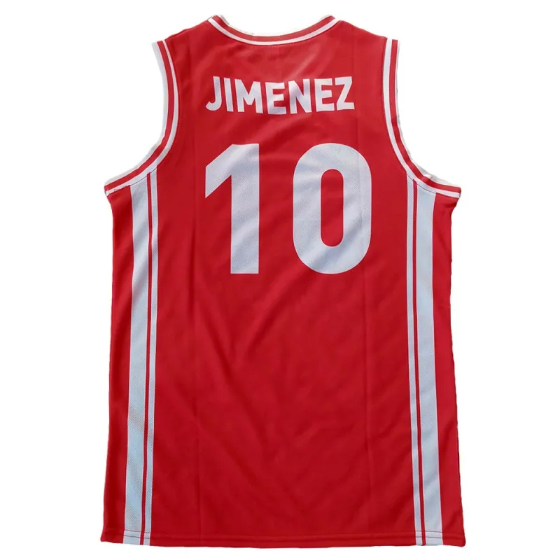 La camiseta de baloncesto es roja. | Vector Premium