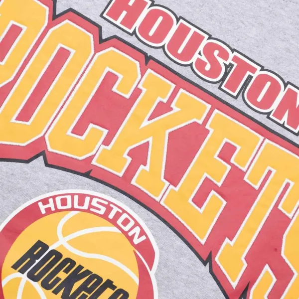 SUDADERA HOUSTON ROCKETS "ALL OVER PRINT FLEECE CREW" MITCHELL AND NESS