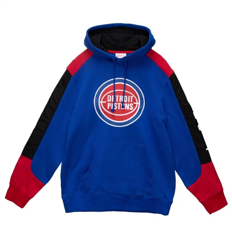 SUDADERA DETROIT PISTONS "FUSION FLEECE HOODIE" MITCHELL AND NESS
