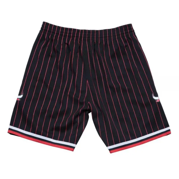 Short Chicago Bulls NBA retro swingman 1996 negro alternate trasera