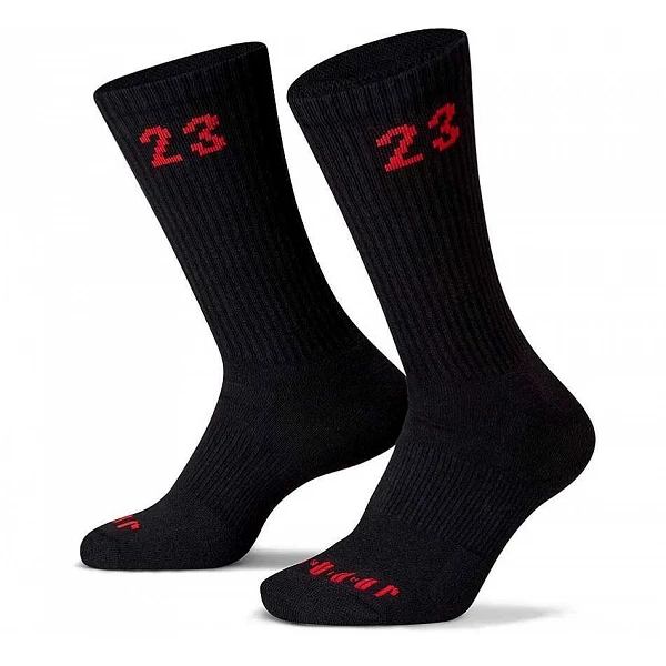 PACK 3 CALCETINES JORDAN ESSENTIAL CREW NEGROS