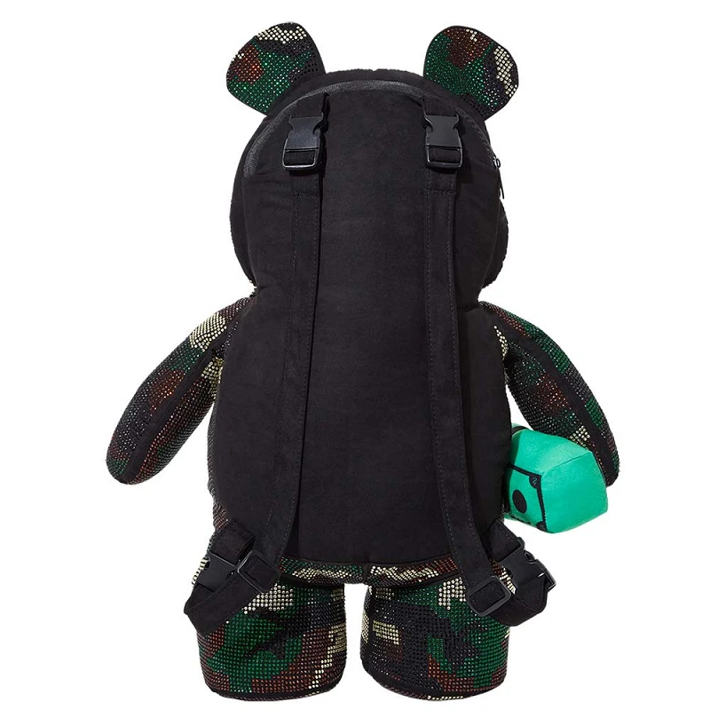 mochila oso sprayground con brillantes