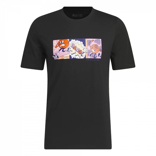 Camiseta Lil Stripe basket Graphic Adidas negra