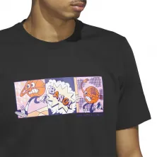 Camiseta Lil Stripe basket Graphic Adidas negra