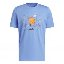 Camiseta Adidas "Lil Stripe Basketball Graphic" en azul