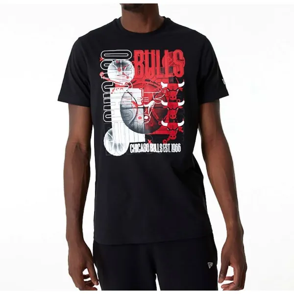 Camiseta Chicago Bulls NBA Basketball Graphic negra New Era