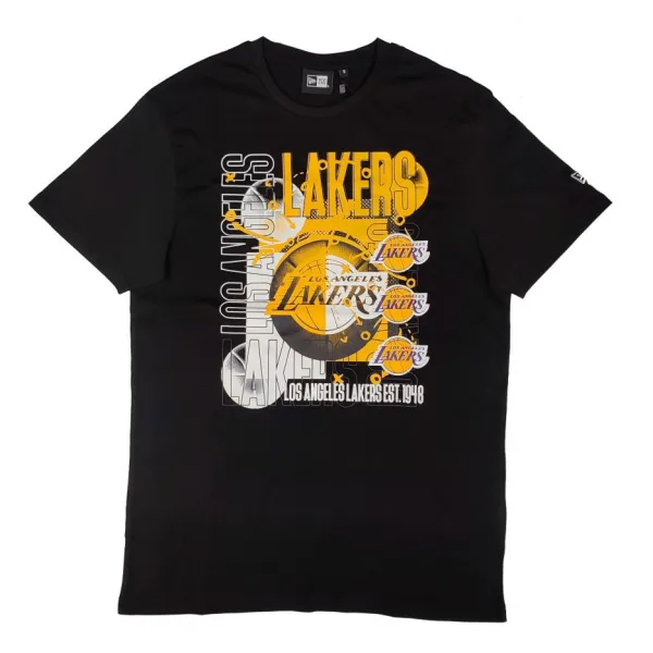 camiseta manga corta baloncesto nba lakers basketball graphic new era 60357115