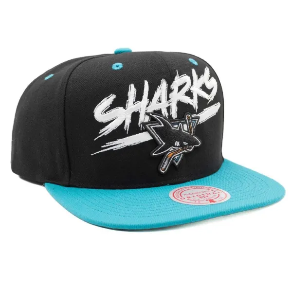 gorra plana San Jose Sharks NHL Transcript Mitchell and Ness
