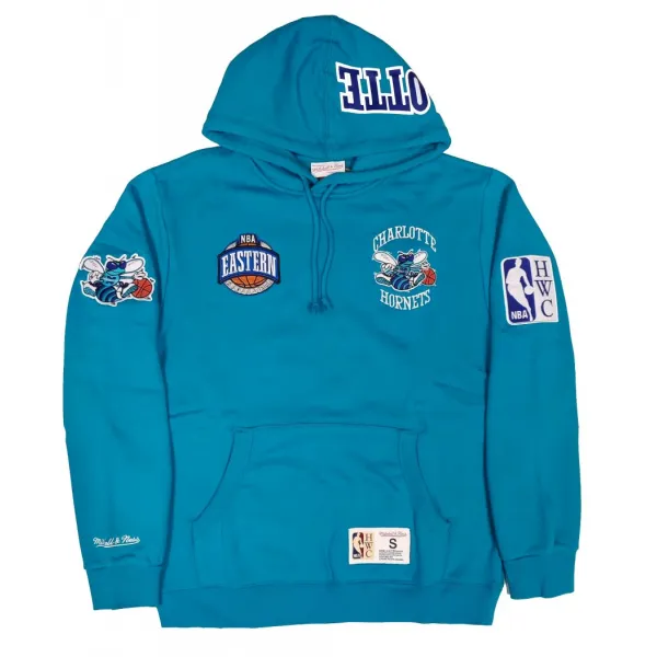 Sudadera con capucha Charlotte Hornets City Collection Mitchell and Ness