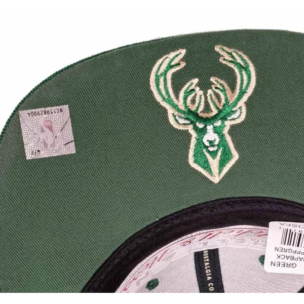 Gorra plana Milwaukee Bucks NBA 13 Draft Mitchell and Ness