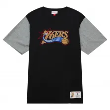 Camiseta Philadelphia 76ers NBA Colorblocked Cotton Mitchell and Ness
