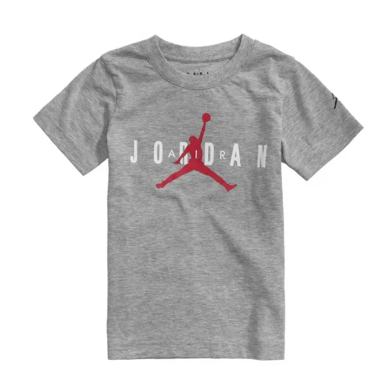 Camiseta Air Jordan brandada tee Niño gris