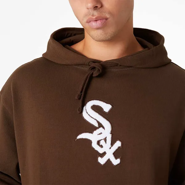 Sudadera MLB World Series Patch Chicago White Sox marrón detalle
