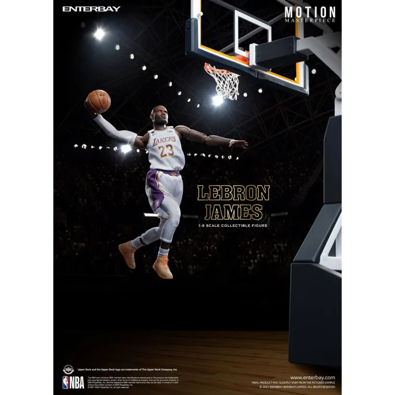 Figura de coleccionista de Lebron James con Lakers Motion Masterpiece