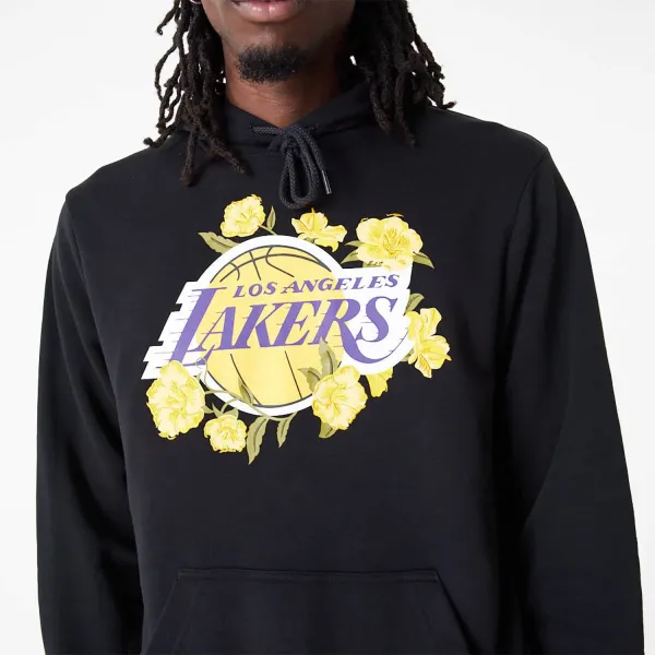 Sudadera Los Angeles Lakers NBA Floral Graphic de New Era en Negro