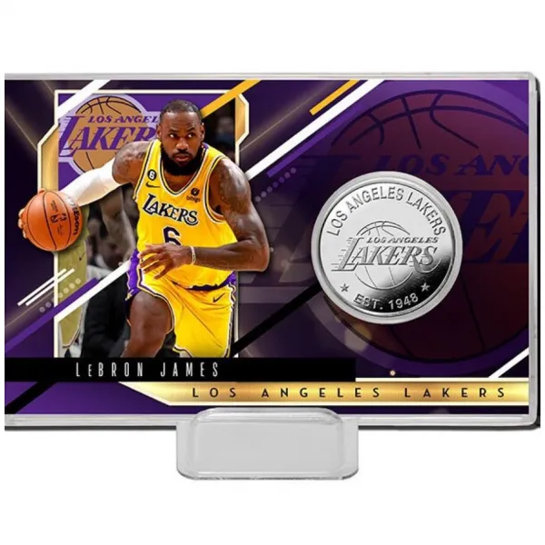 Estuche con moneda Edicion Limitada de Lebron James con Lakers