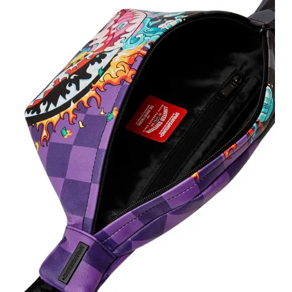 Riñonera Crossbody Edicion Limitada de Sprayground cientifico loco