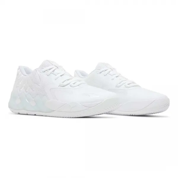 Zapatillas Puma Melo MB.01 Low "Team White Silver" - Junior