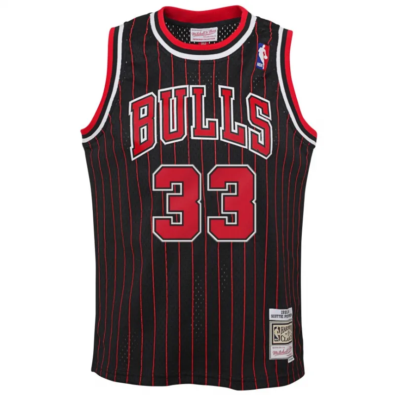 Maillot NBA Tony Kukoc Chicago Bulls 1995-96 Mitchell & ness Hardwood Classics Noir rayé