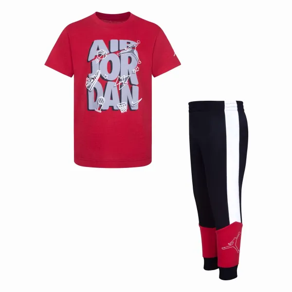 Conjunto Camiseta y Pantalón Air Jordan Playground para Niño en Blanco