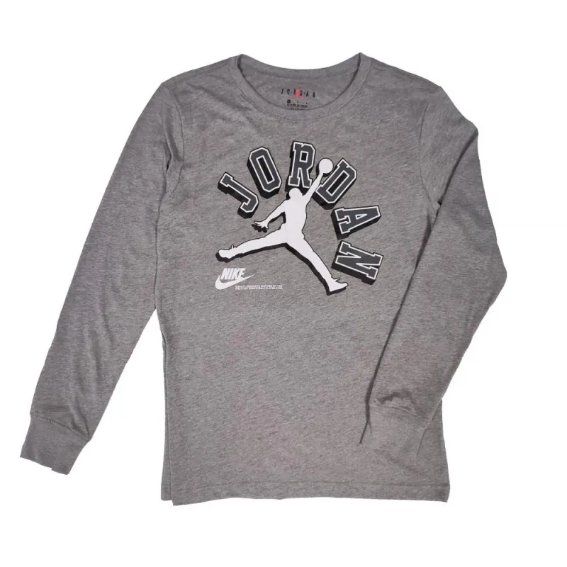 Camiseta Nike Air Jordan Jumpman manga larga gris