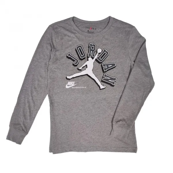 Camiseta Nike Air Jordan Jumpman manga larga gris