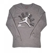 Camiseta Nike Air Jordan Jumpman manga larga gris