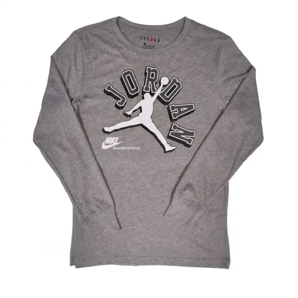 Camiseta Nike Air Jordan Jumpman manga larga gris