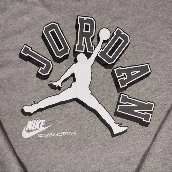 Camiseta Nike Air Jordan Jumpman manga larga gris
