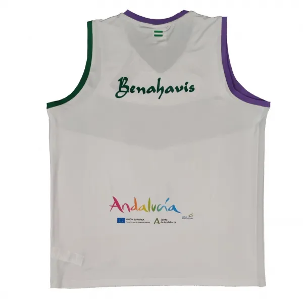 Camiseta Unicaja Malaga Baloncesto Blanca Segunda Equipacion