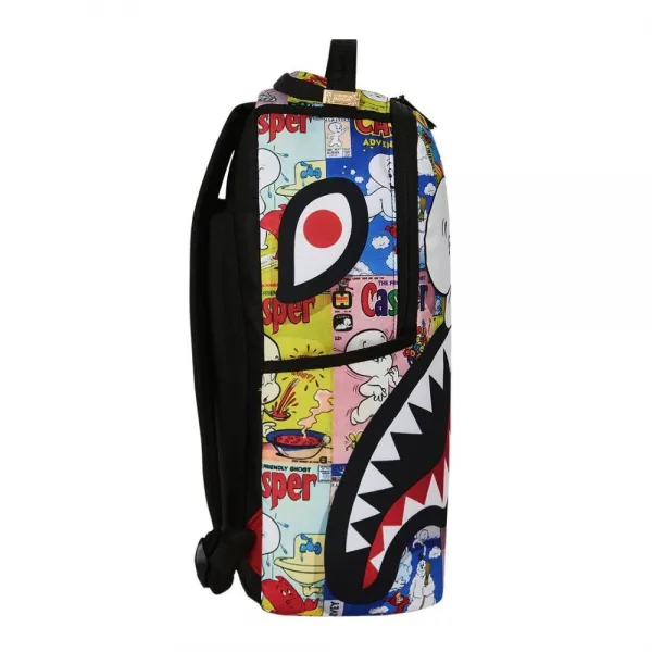 Mochila Sprayground Casper magazine art vista lateral