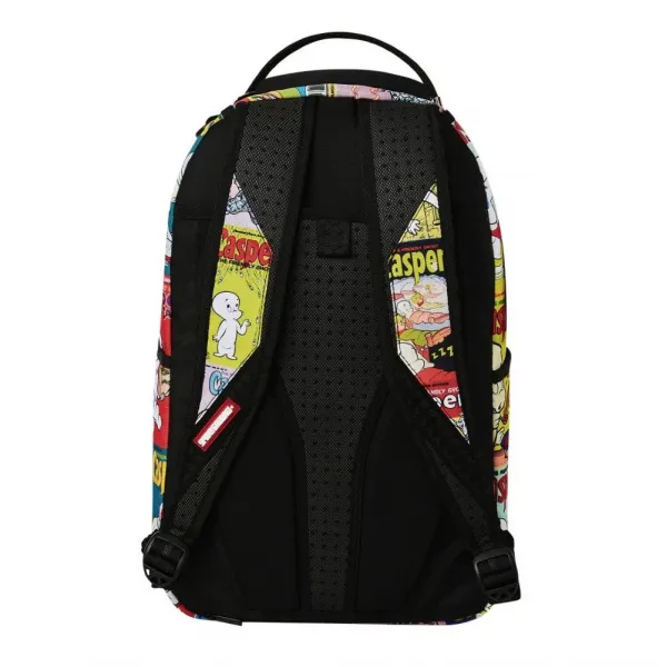Mochila Sprayground Casper magazine art vista trasera