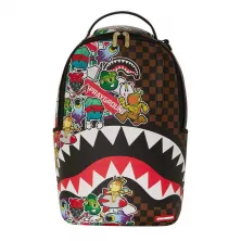 Mochila Sprayground sticker bomb sharks in Paris vista frontal