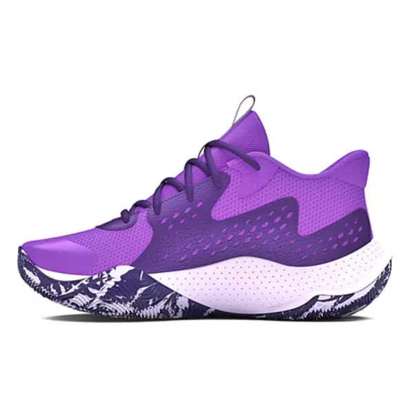 Zapatillas Under Armour Jet 23 violeta tallaje junior vista lateral izquierda