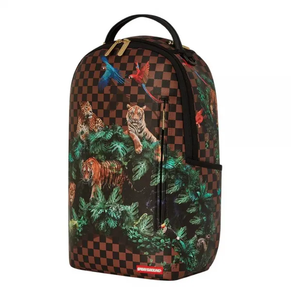 Mochila Sprayground Shark Jungle vista izquierda