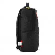 Mochila Sprayground Shark Central Care Label negra vista lateral