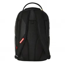 Mochila Sprayground Shark Central Care Label negra vista trasera